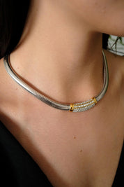 Vintage Christian Dior choker necklace Germany, extremely rare Dior necklace, Dior snake chain, Authentic Christian Dior, bridal choker