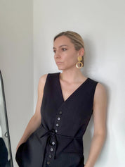 Vintage Christian Dior logo Earrings, Clip on Hoop Earrings, Dior Dangle Drop Earrings, Gold Tone Earrings, Gift for her, Jewelry for women