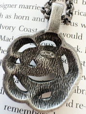 Vintage Christian Dior Black Tone Pendant, Dior Victorian Necklace, Dior Necklace Rose, Gift for her, Best Friend Gift, Gothic Necklace