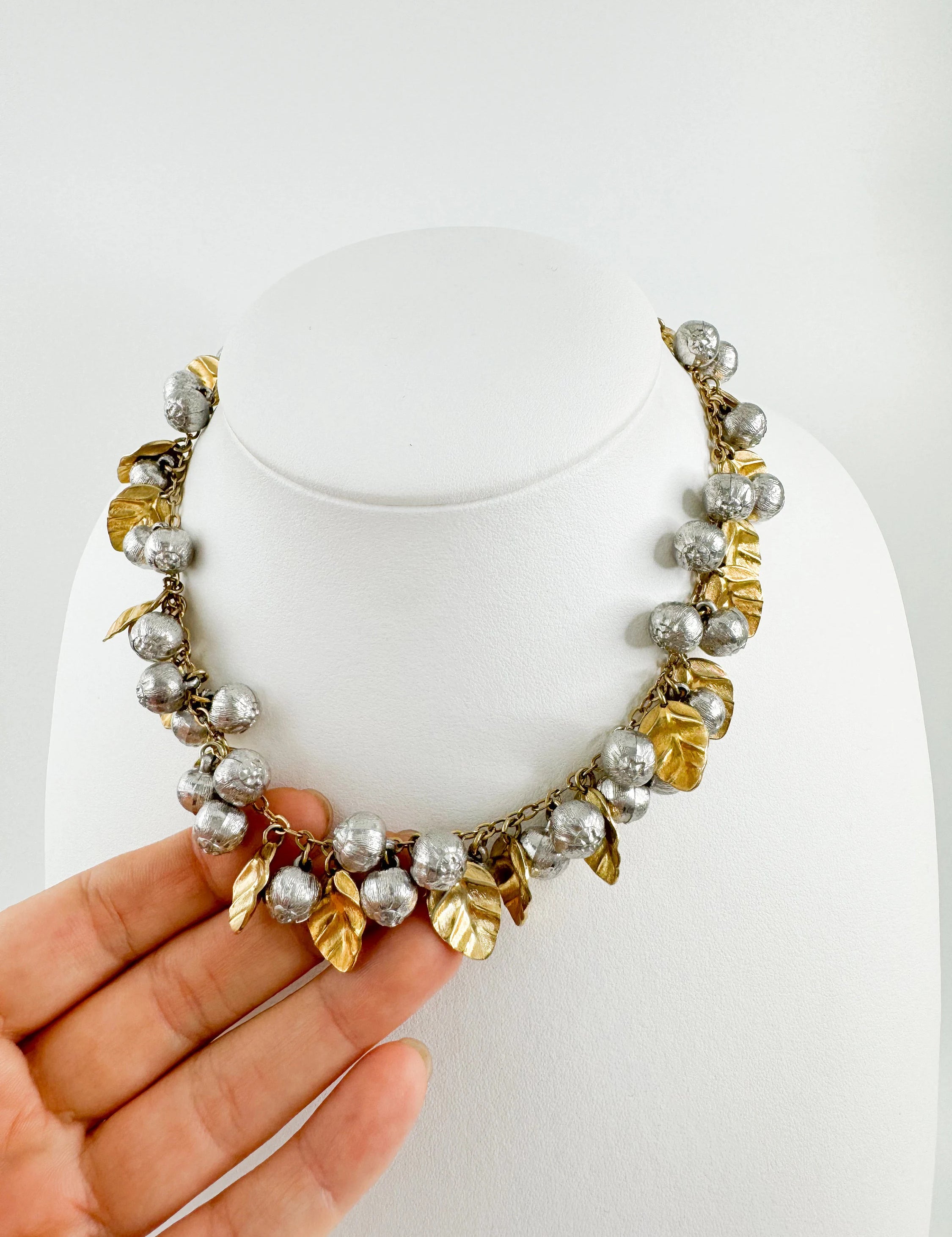 Vintage Christian Dior Necklace 1974 , Bridal Necklace, Vintage Necklace Leaf , Personalized Gifts, Choker Necklace Gold Authentic Vintage