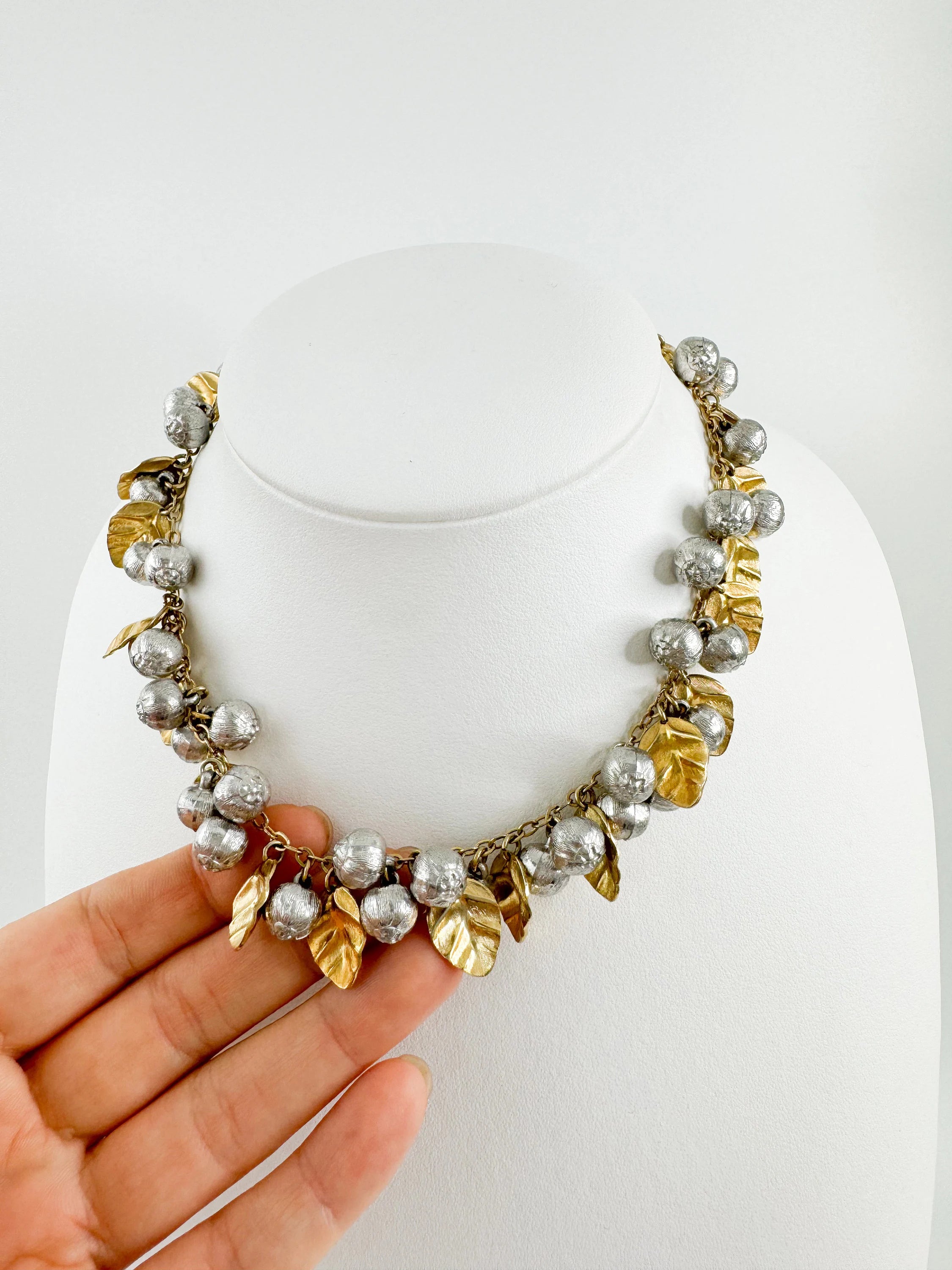 Vintage Christian Dior Necklace 1974 , Bridal Necklace, Vintage Necklace Leaf , Personalized Gifts, Choker Necklace Gold Authentic Vintage