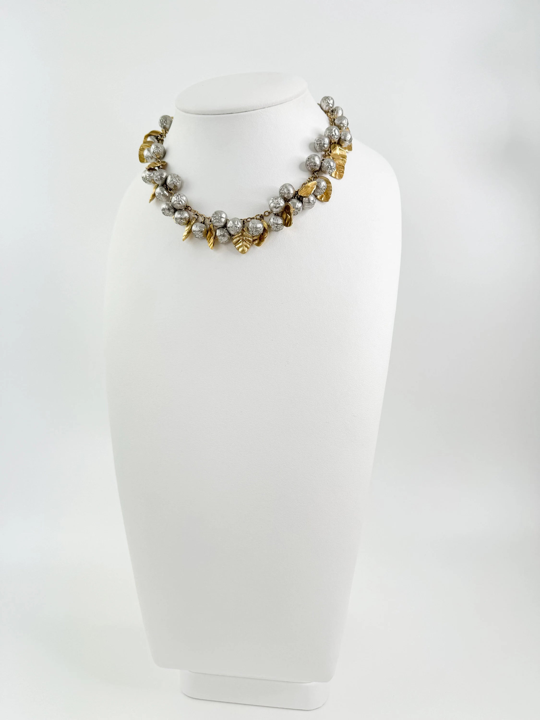 Vintage Christian Dior Necklace 1974 , Bridal Necklace, Vintage Necklace Leaf , Personalized Gifts, Choker Necklace Gold Authentic Vintage