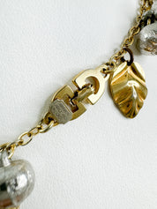 Vintage Christian Dior Necklace 1974 , Bridal Necklace, Vintage Necklace Leaf , Personalized Gifts, Choker Necklace Gold Authentic Vintage
