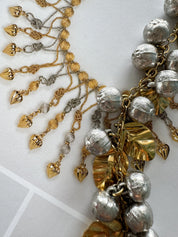 Vintage Christian Dior Necklace 1974 , Bridal Necklace, Vintage Necklace Leaf , Personalized Gifts, Choker Necklace Gold Authentic Vintage