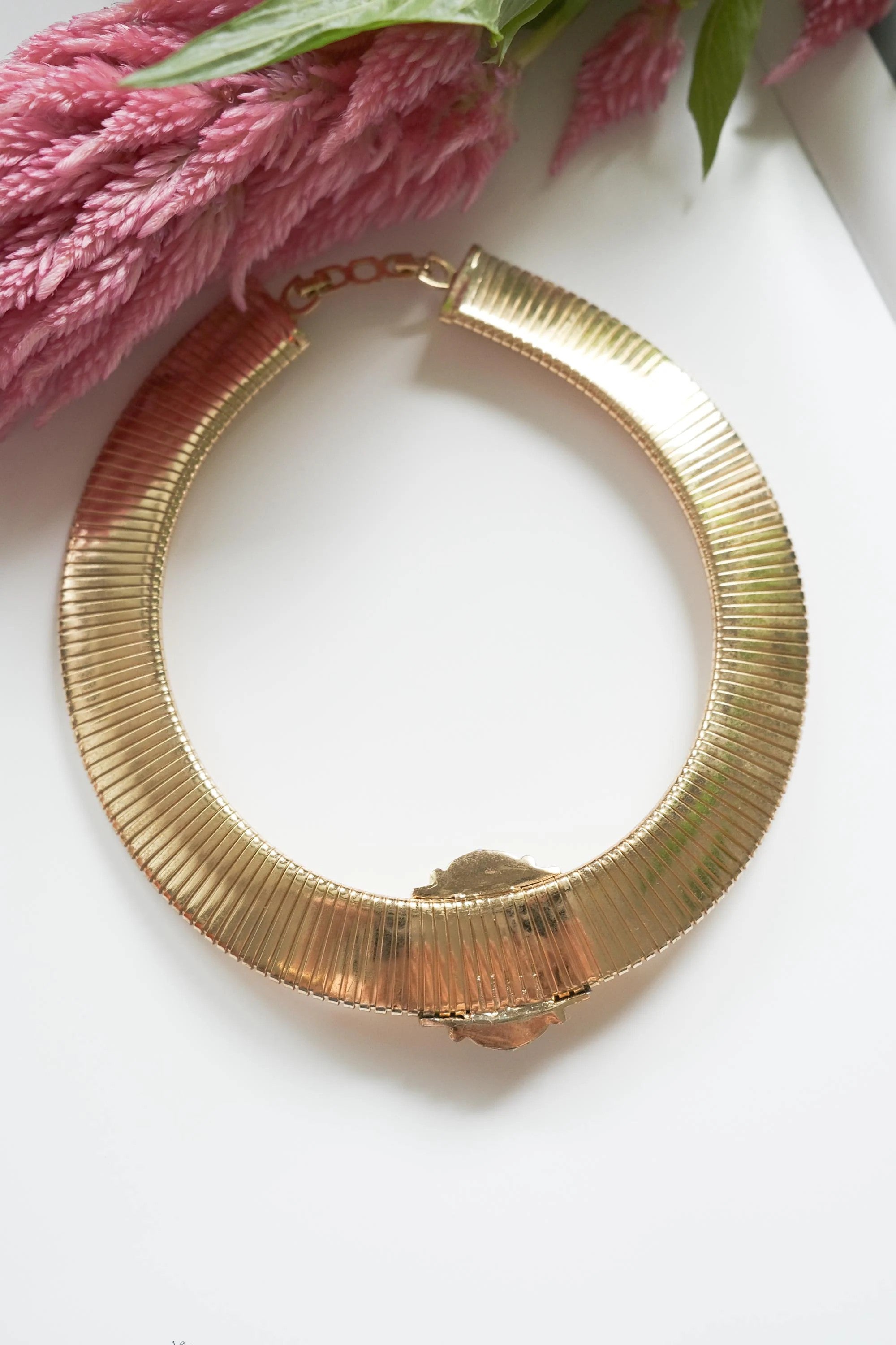 Vintage Christian Dior Necklace, Dior Chain Necklace, Dior Tubogas necklace Snake chain  Necklace, Gift for her, Vintage rhinestones
