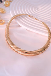 Vintage Christian Dior Necklace, Dior Chain Necklace, Dior Tubogas necklace Snake chain  Necklace, Gift for her, gold zipper choker