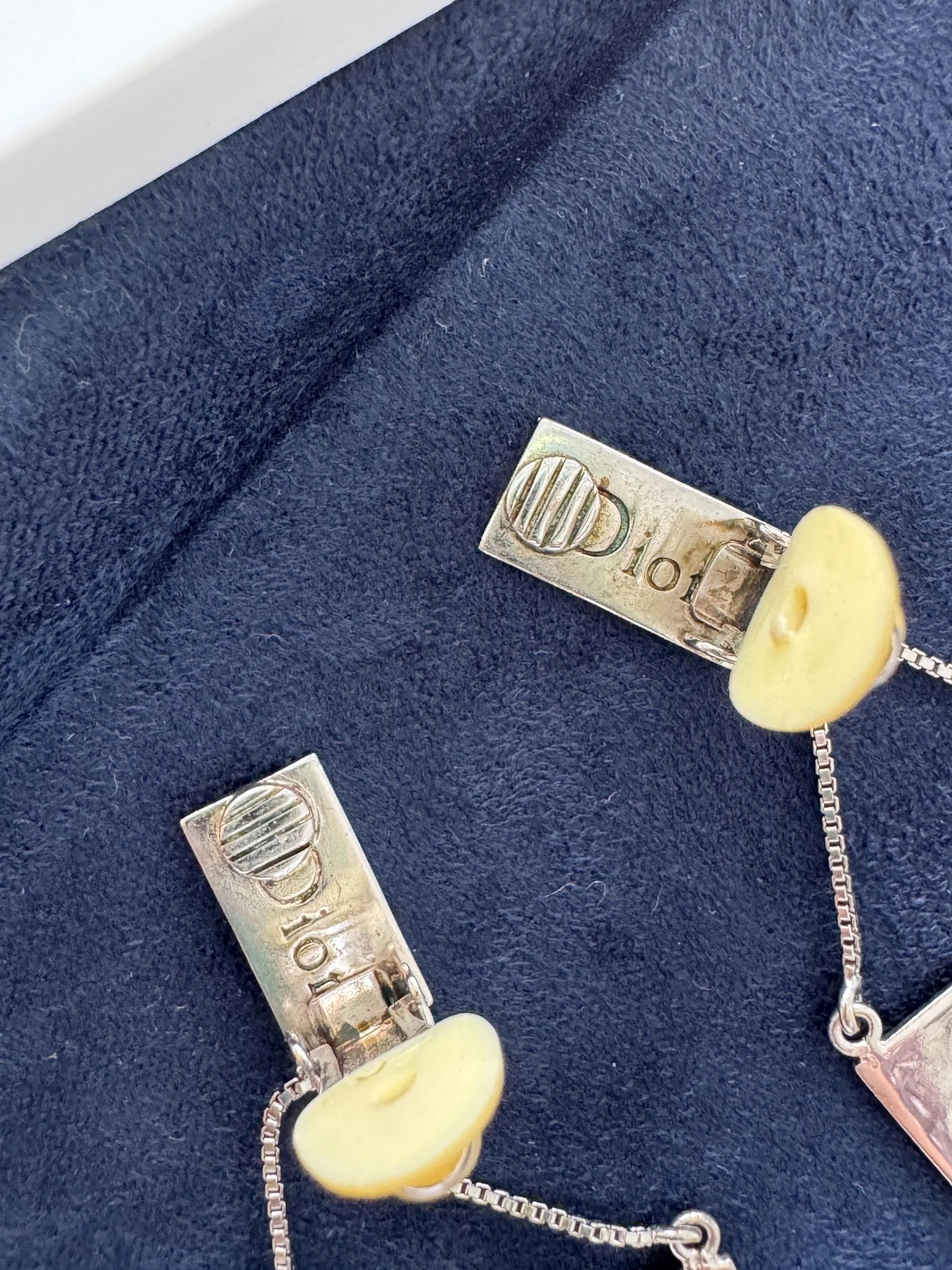 Dior earrings, Vintage Christian Dior Earrings Love Letter Motif, Dior Vintage 925 Sterling silver Earrings, Vintage Earrings, Gift for her