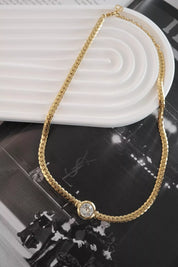 Vintage Christian Dior Necklace, Dior Chain Necklace, Dior Woven chain  necklace,  Snake chain  Necklace, Gift for her, Personalized Gifts