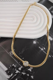 Vintage Christian Dior Necklace, Dior Chain Necklace, Dior Woven chain  necklace,  Snake chain  Necklace, Gift for her, Personalized Gifts
