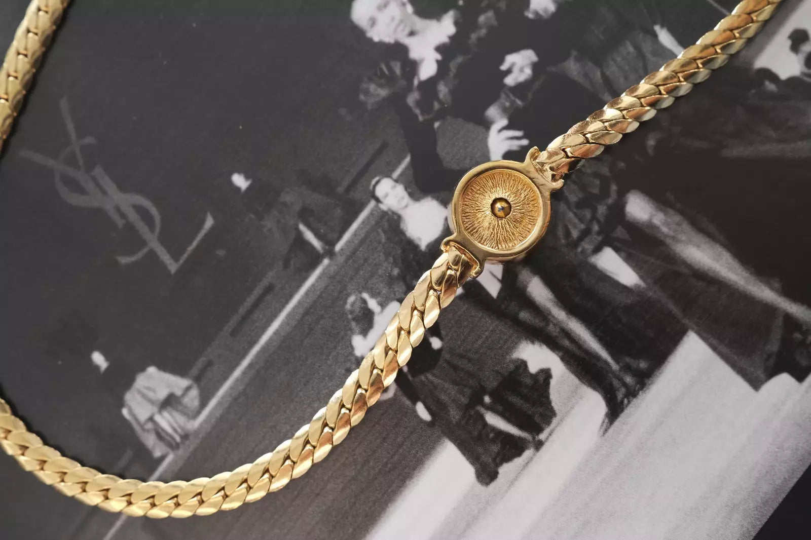 Vintage Christian Dior Necklace, Dior Chain Necklace, Dior Woven chain  necklace,  Snake chain  Necklace, Gift for her, Personalized Gifts