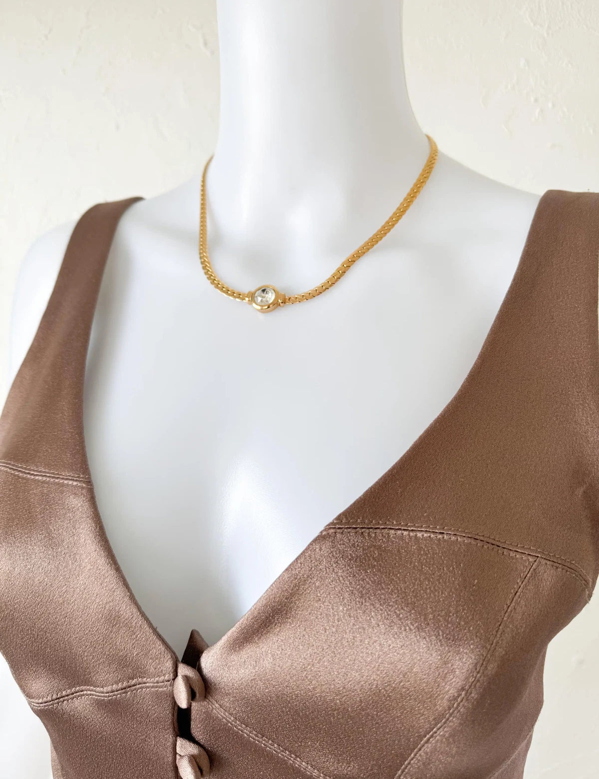 Vintage Christian Dior Necklace, Dior Chain Necklace, Dior Woven chain necklace,  Snake chain Necklace, Gift for her, Personalized Gifts