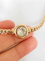 Vintage Christian Dior Necklace, Dior Chain Necklace, Dior Woven chain necklace,  Snake chain Necklace, Gift for her, Personalized Gifts