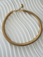Vintage Christian Dior Necklace, Dior Chain Necklace, Dior Tubogas necklace Snake chain  Necklace, Gift for her, gold zipper choker Unisex