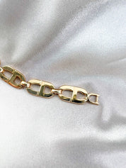 Vintage Christian Dior Bracelet, Gold Tone Bracelet, Chain Bracelet, Charm Bracelet, CD Logo Bracelet, Vintage Bracelet, Personalized Gifts