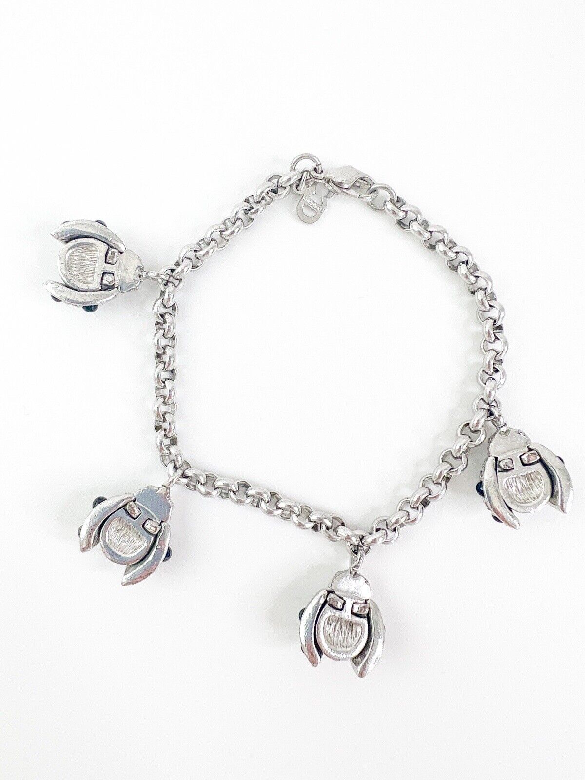 Vintage Christian Dior, Vintage Bracelet, Lady bug Bracelet, Vintage Rhinestone, Bracelet Silver, Vintage Jewelry, Personalized Gifts