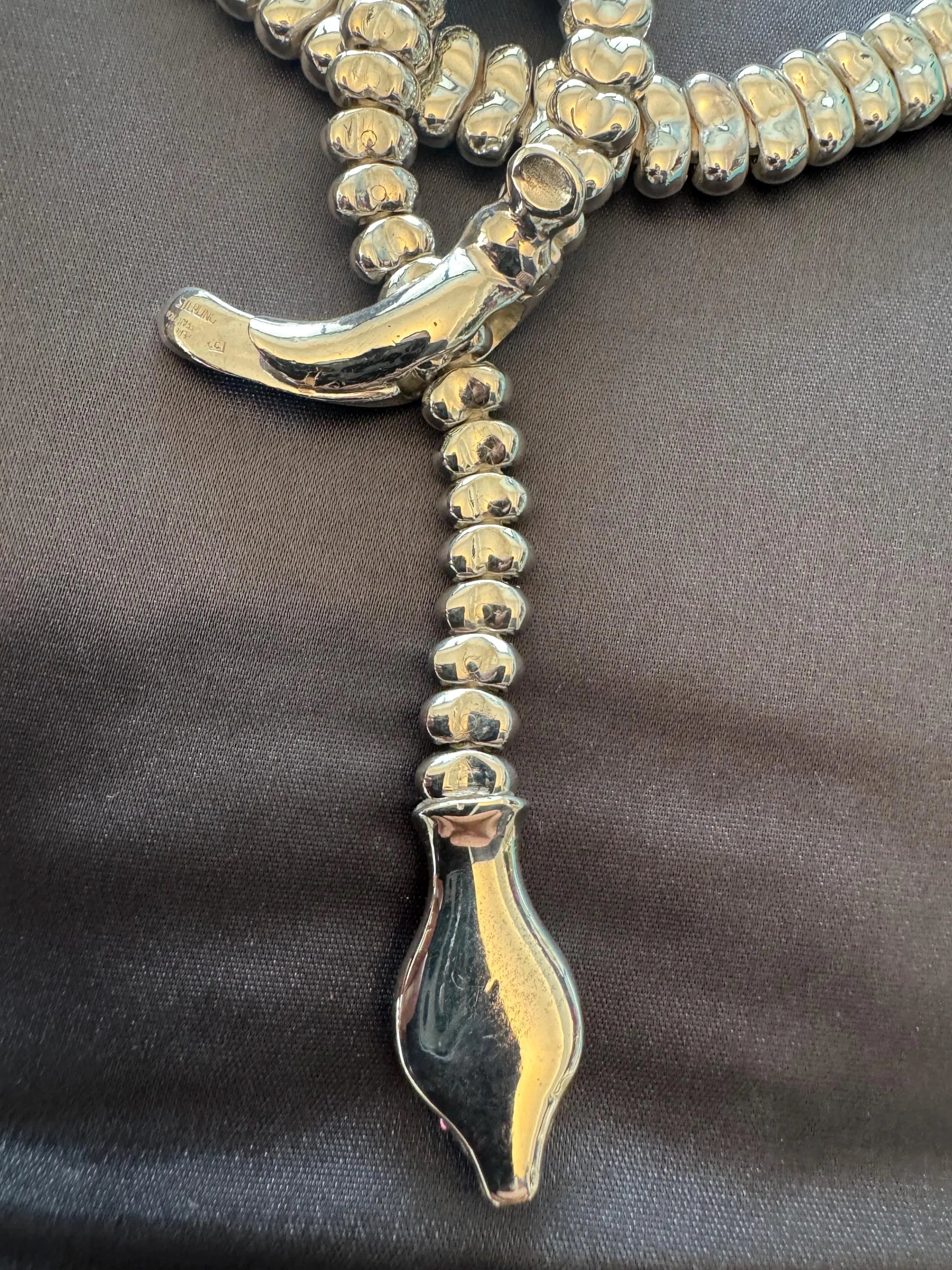 Vintage Elsa Peretti for Tiffany & Co. Snake Necklace Sterling silver 925 collector Item