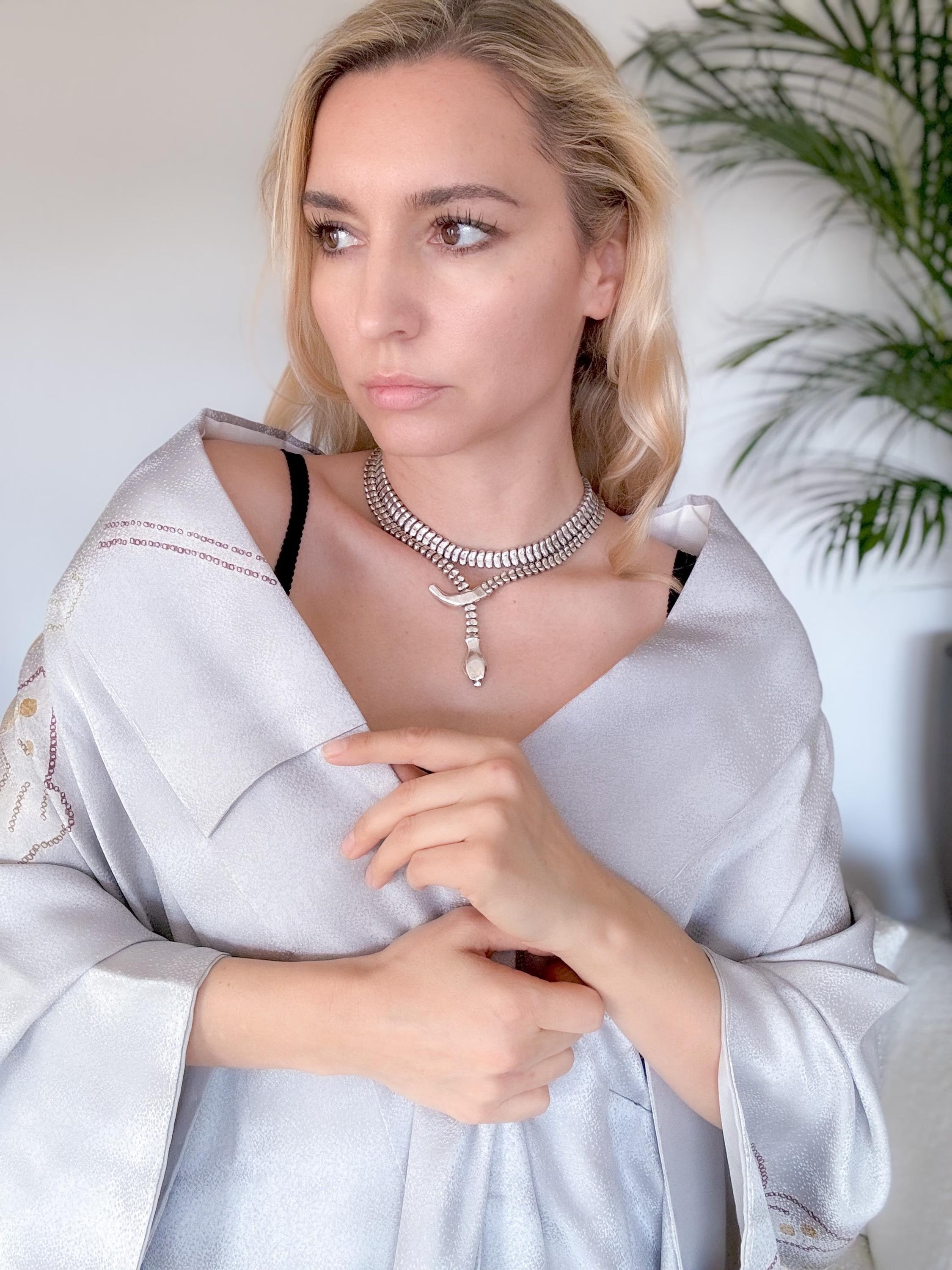 Vintage Elsa Peretti for Tiffany & Co. Sterling silver Snake Necklace 90cm 223gr Sterling silver sv925 , collector Tiffany
