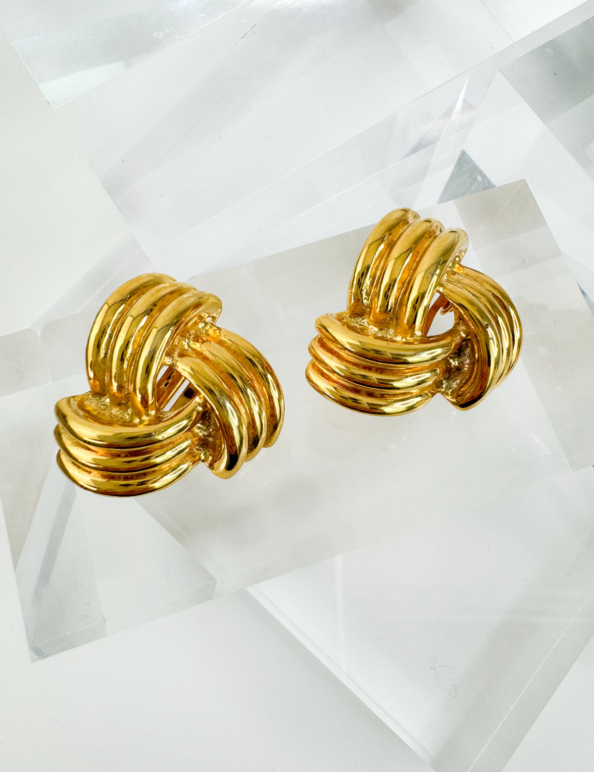 Vintage Givenchy rope  Earrings, Gold Tone Earrings, Clip on Earrings, Women Jewelry, Gift for her, Vintage Earrings, Jewelry Earrings
