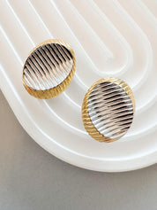 Vintage Givenchy Earrings, Gold Tone Earrings, Clip on Earrings, silver earrings, Gift for her, Vintage Earrings, Givenchy minimalist