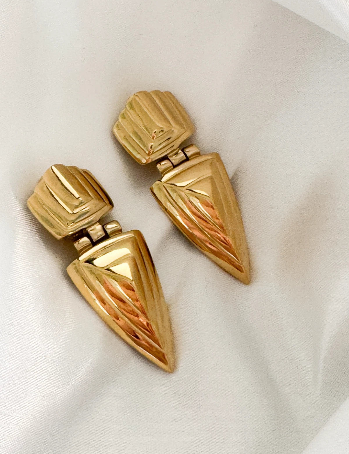 Vintage Givenchy Earrings, Gold Tone Earrings Dangle, Clip on Earrings, Gold earrings, Gift for her, Vintage Earrings, Givenchy minimalist
