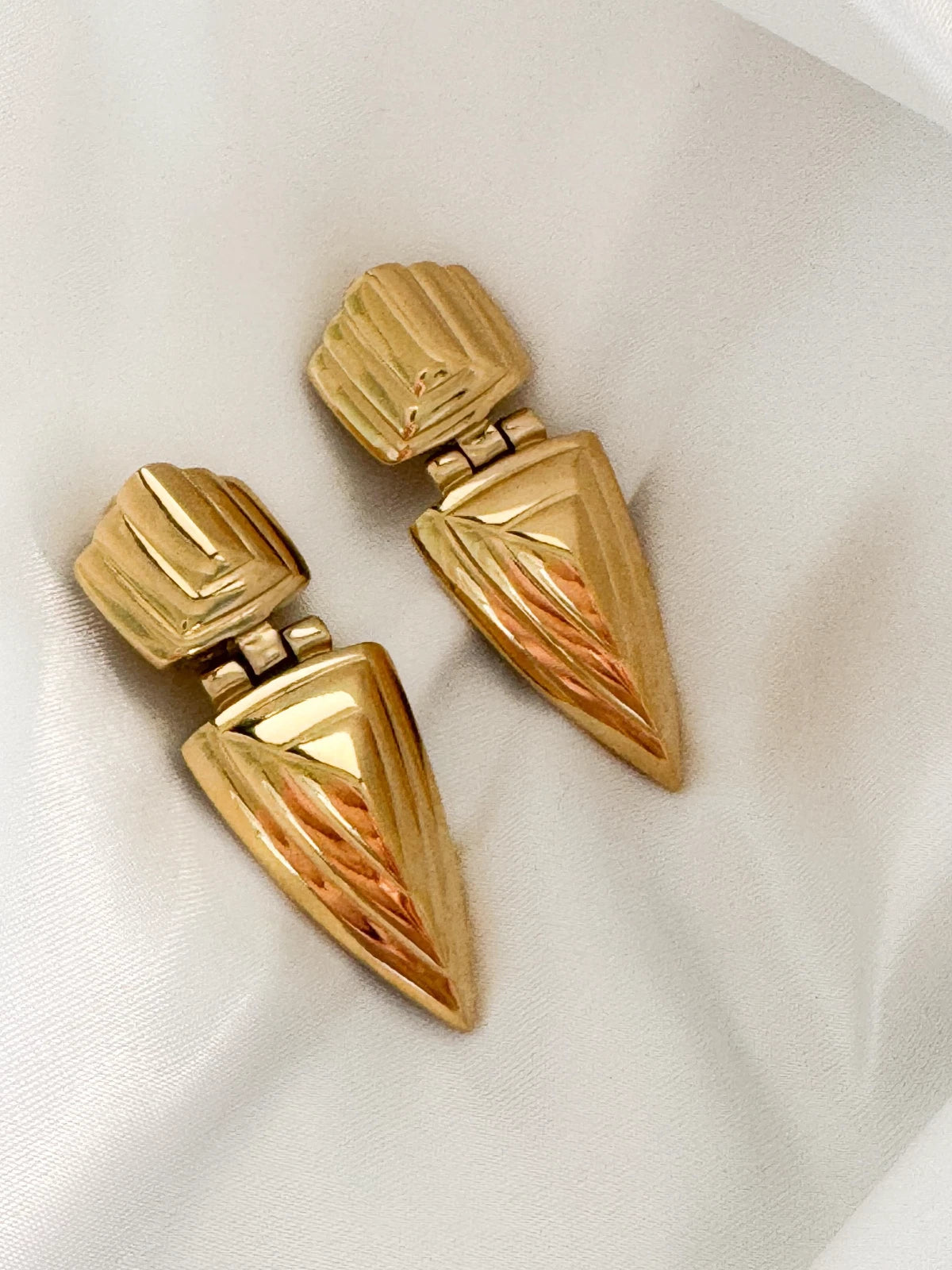 Vintage Givenchy Earrings, Gold Tone Earrings Dangle, Clip on Earrings, Gold earrings, Gift for her, Vintage Earrings, Givenchy minimalist