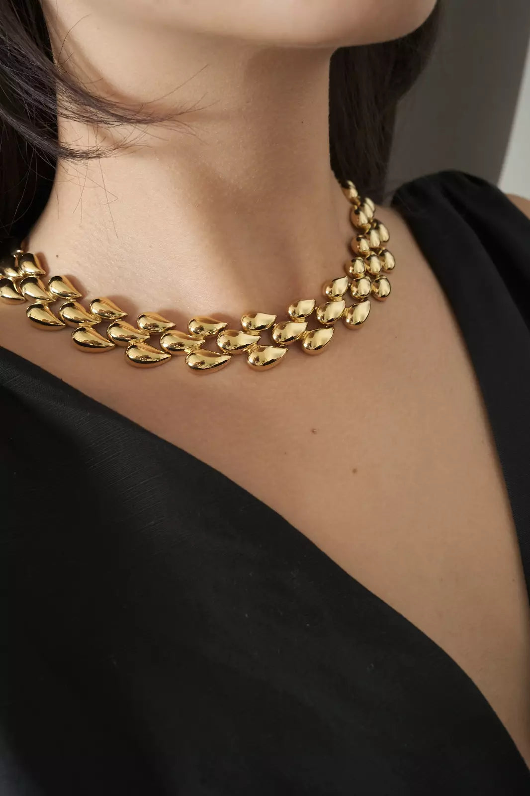 Vintage Givenchy Necklace Choker, wedding choker, Tear Gold Necklace Givenchy, Vintage Necklace Chain Gold, Bridal necklace, gift for her