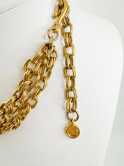 Vintage Givenchy Necklace, Chunky Choker Necklace, heart Givenchy, Designer High End Jewelry, 80s Vintage, Multi-Strand Necklace
