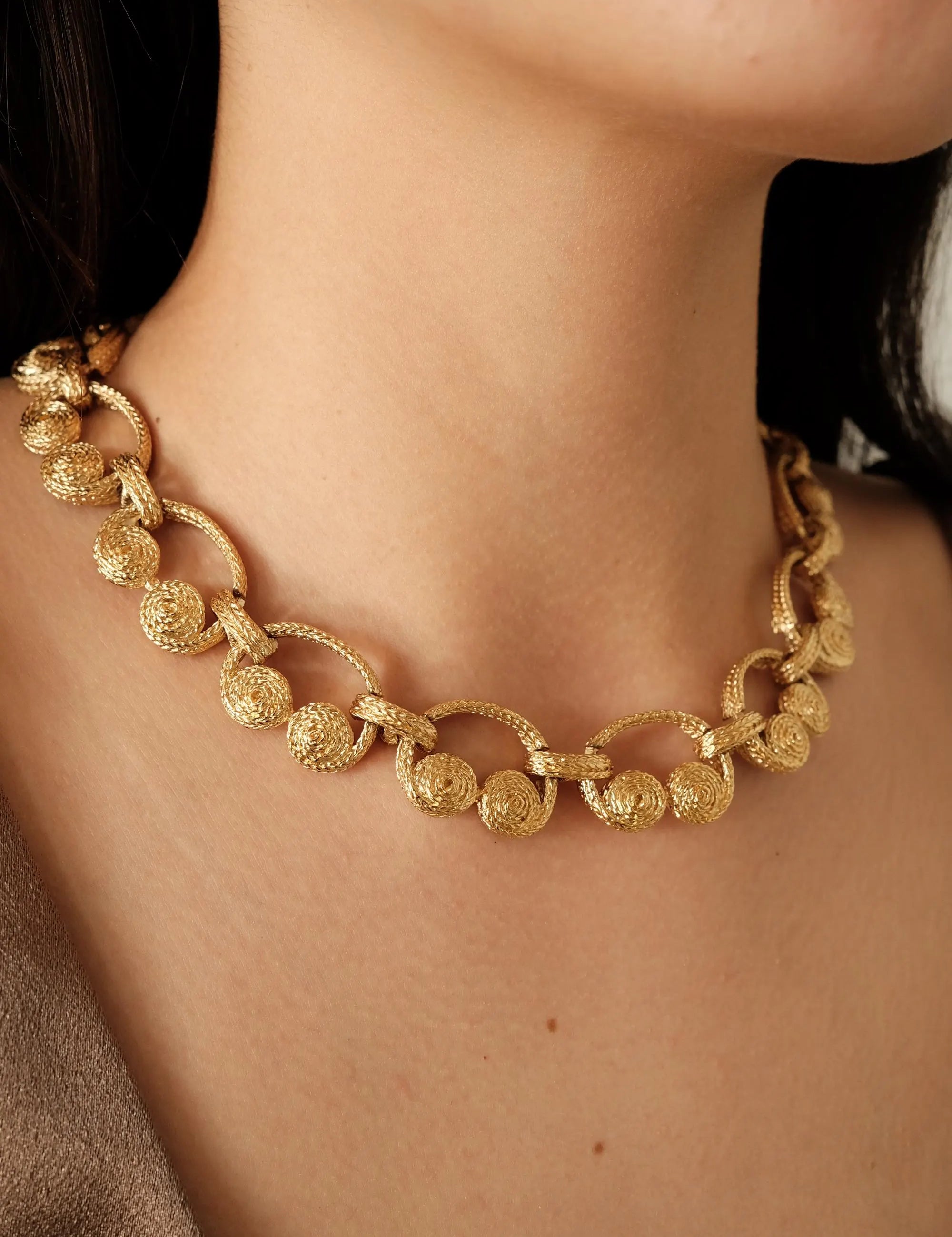 Vintage Givenchy Necklace Earrings sets, Gold matte chain, Dangle Earrings vintage necklace, jewelry sets for women,  Anniversary Gift