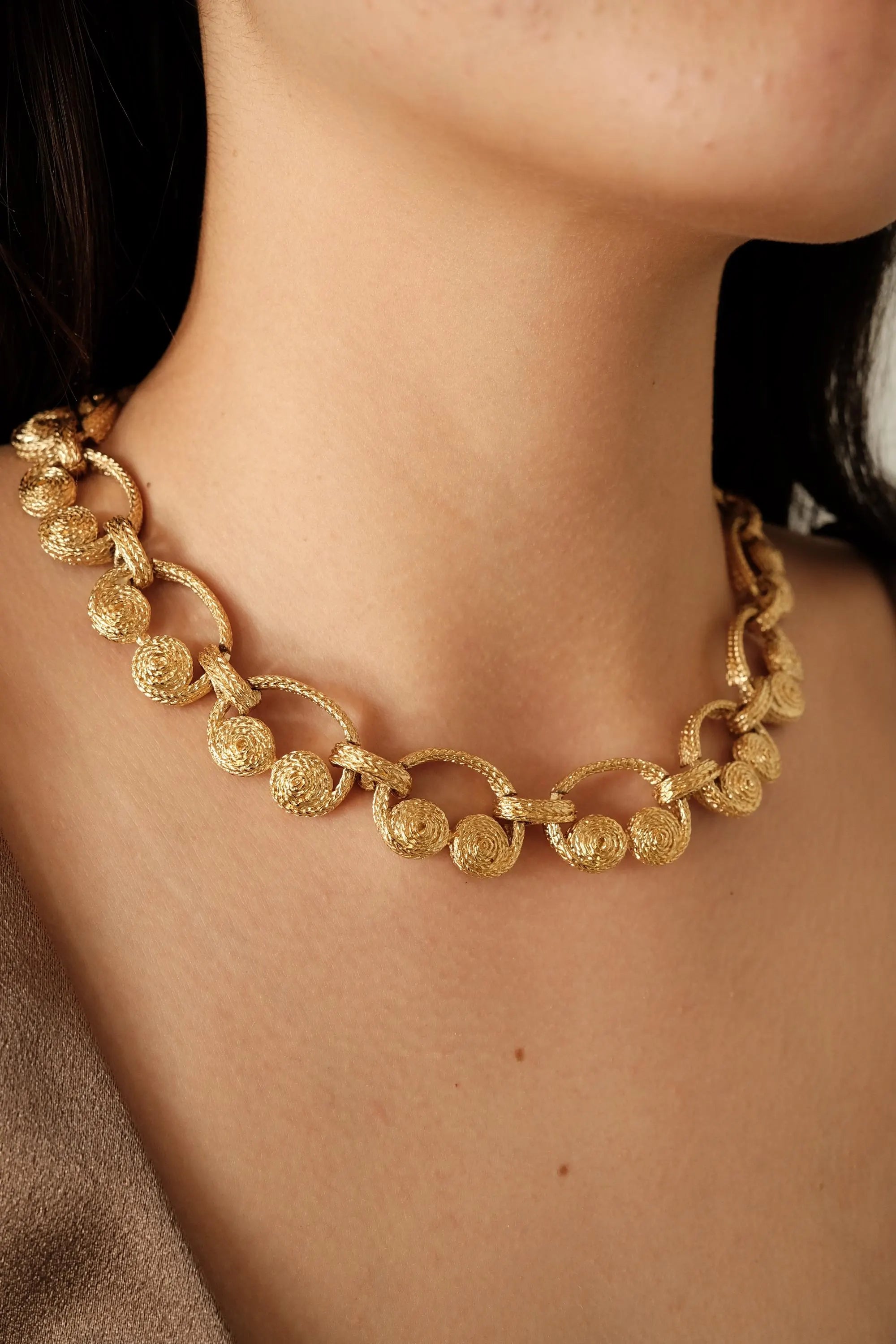 Vintage Givenchy Necklace Earrings sets, Gold matte chain, Dangle Earrings vintage necklace, jewelry sets for women,  Anniversary Gift