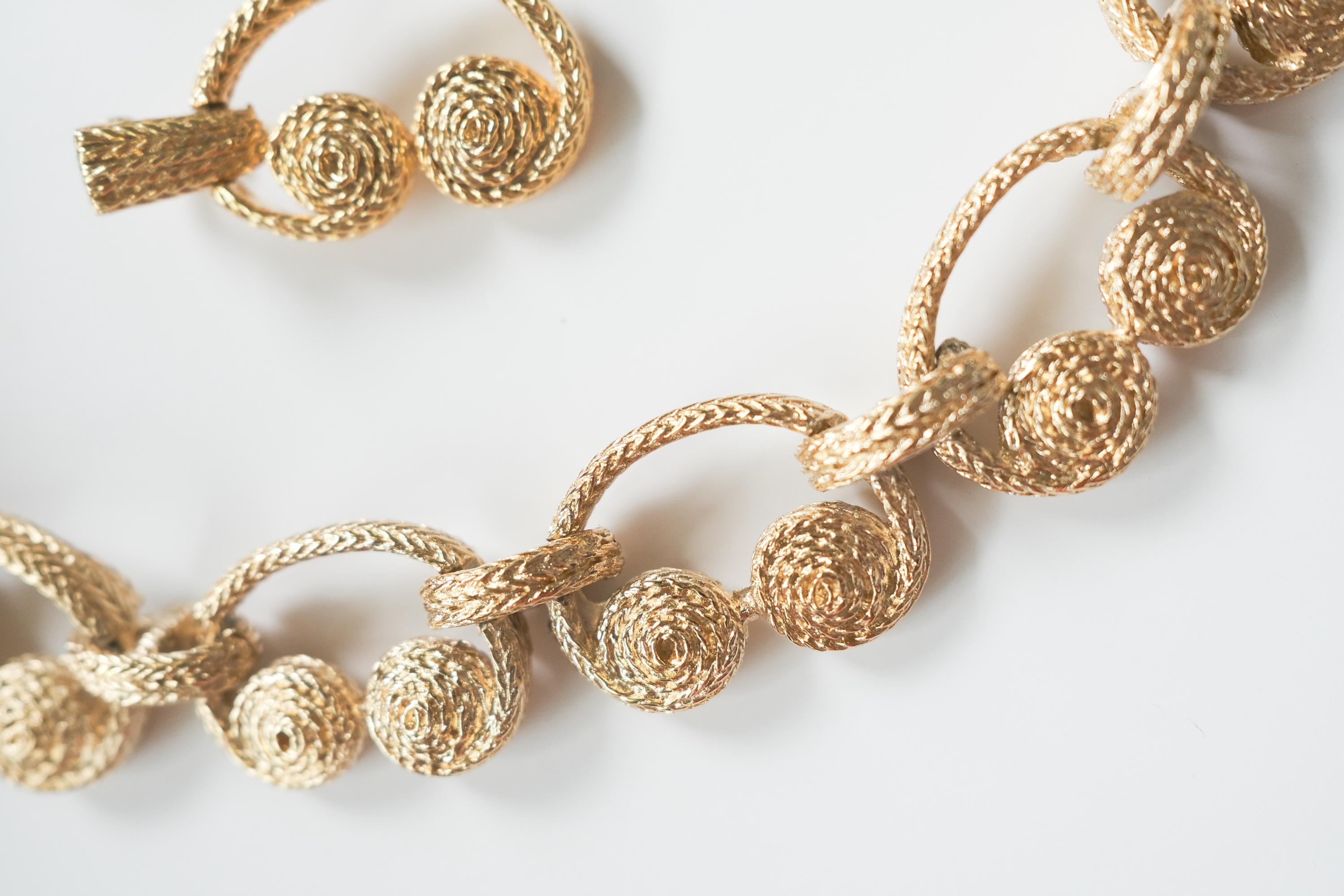 Vintage Givenchy Necklace Earrings sets, Gold matte chain, Dangle Earrings vintage necklace, jewelry sets for women,  Anniversary Gift