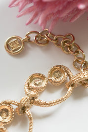 Vintage Givenchy Necklace Earrings sets, Gold matte chain, Dangle Earrings vintage necklace, jewelry sets for women,  Anniversary Gift