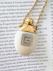 Vintage Givenchy Necklace, Necklace Gold, Necklace Large, Perfume Bottle Pendant, Givenchy Bottle Logo Necklace white, Personalized Gifts
