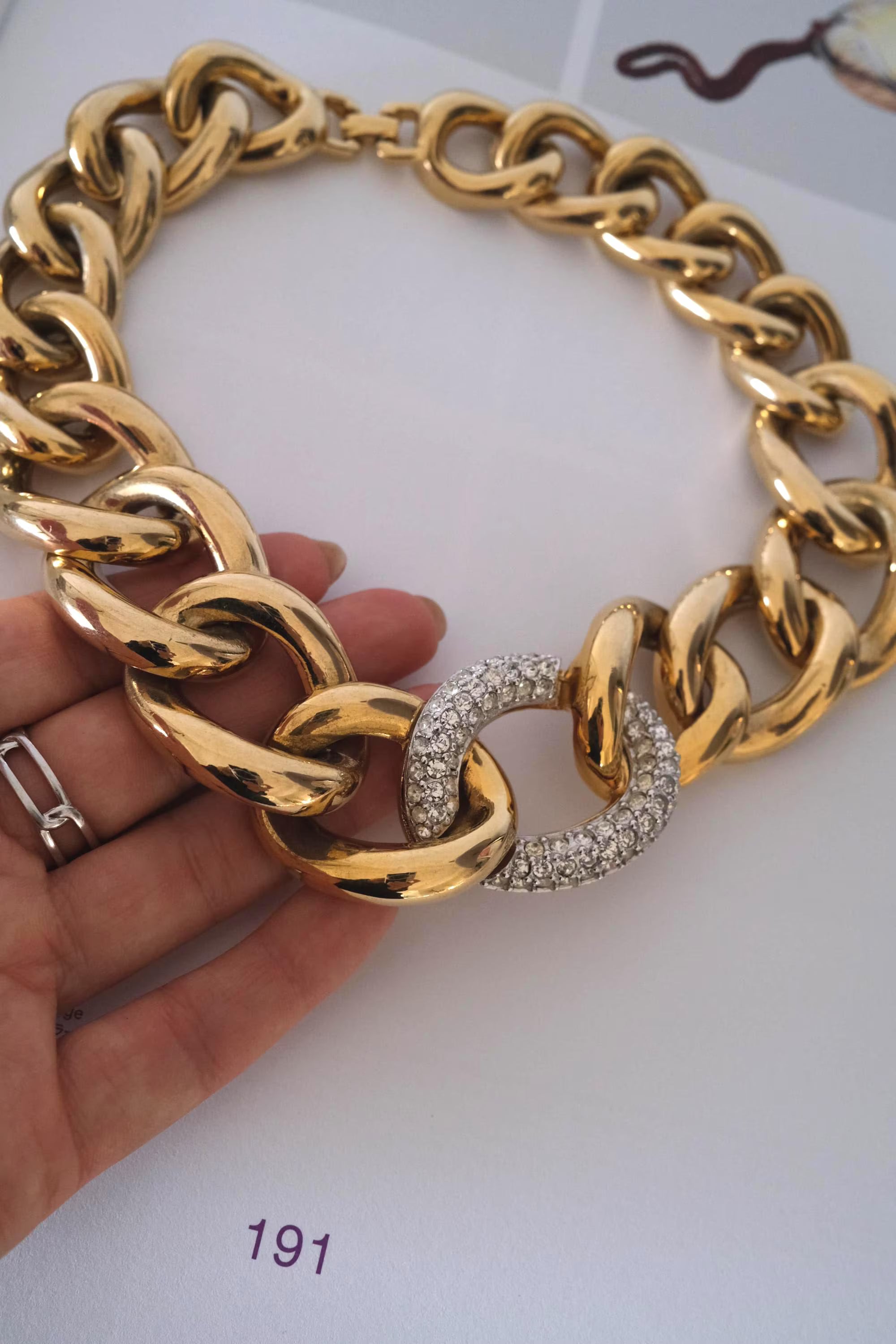 Vintage Givenchy chunky gold tone choker necklace, 1980s designer high end jewelry, classic bridal style, luxury vintage necklace gift for her