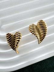 Givenchy Vintage Small Heart Charm Earrings, Gold Tone Earrings, Heart Earrings, Minimalist Earrings Cute Earrings, Gift for her