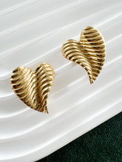 Givenchy Vintage Small Heart Charm Earrings, Gold Tone Earrings, Heart Earrings, Minimalist Earrings Cute Earrings, Gift for her