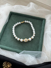 Givenchy Vintage necklace white Glass Lucite choker  beaded Rhinestone Gold   choker, Chain Necklace, Gift for her, Jewelry for women