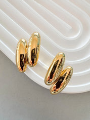 Vintage Givenchy large  Earrings, Gold Tone Earrings, Clip on Earrings, Tube   earrings , Gift for her, Vintage Earrings, Jewelry Earrings
