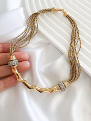 Vintage Givenchy Necklace, Vintage Gold Tone Necklace, Charm Necklace, Vintage Choker Necklace, Jewelry for Women, Gold Chain, Gift for her