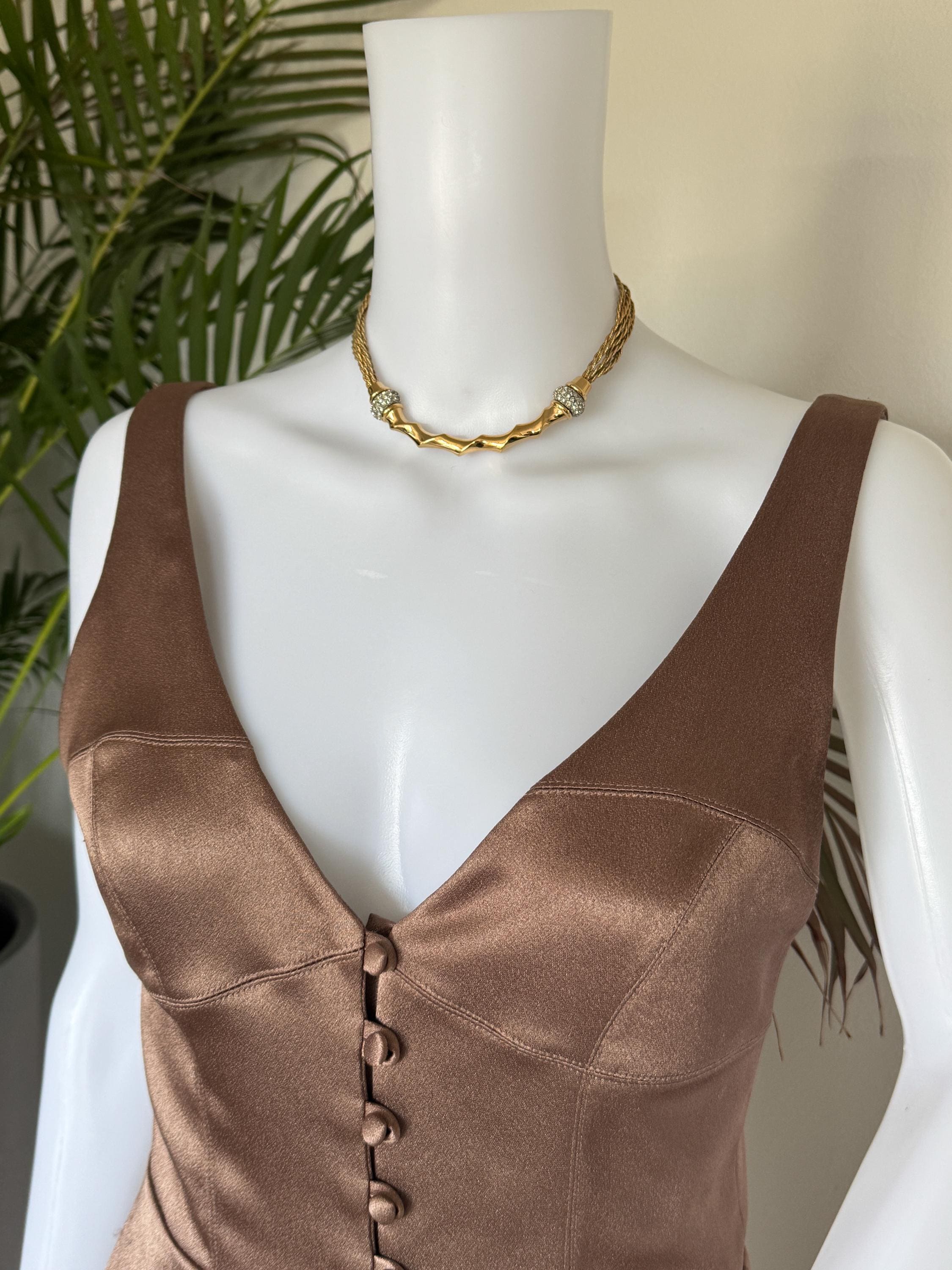 Vintage Givenchy Necklace, Vintage Gold Tone Necklace, Charm Necklace, Vintage Choker Necklace, Jewelry for Women, Gold Chain, Gift for her