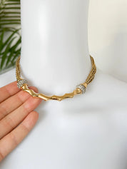 Vintage Givenchy Necklace, Vintage Gold Tone Necklace, Charm Necklace, Vintage Choker Necklace, Jewelry for Women, Gold Chain, Gift for her