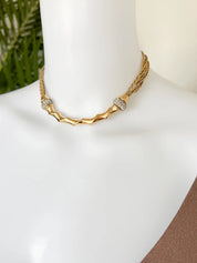 Vintage Givenchy Necklace, Vintage Gold Tone Necklace, Charm Necklace, Vintage Choker Necklace, Jewelry for Women, Gold Chain, Gift for her