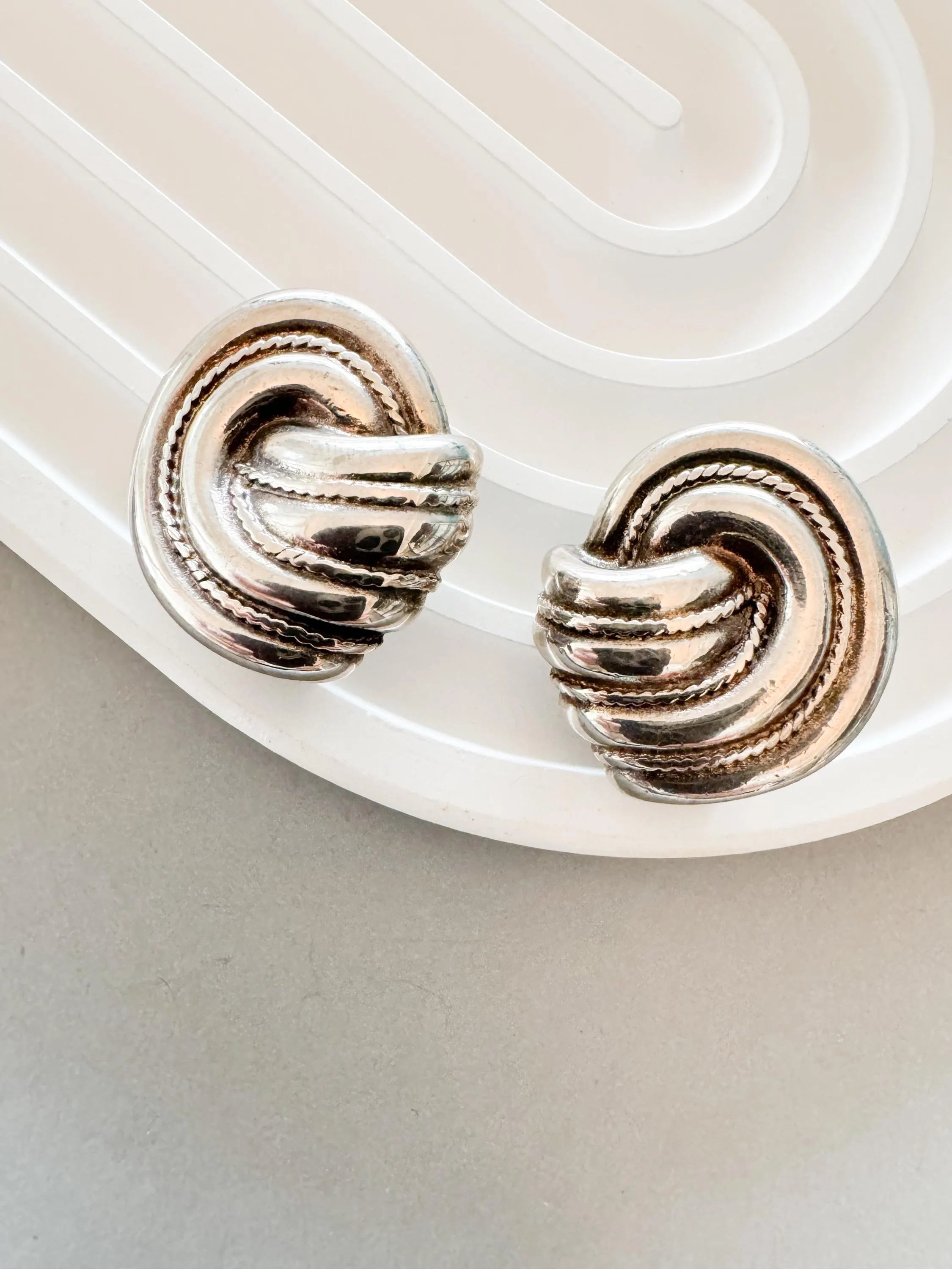 Vintage Givenchy Earrings, Givenchy twisted Earrings, Clip on Earrings, fashion earrings, Cute Earrings, Wedding Earrings, Gift for her
