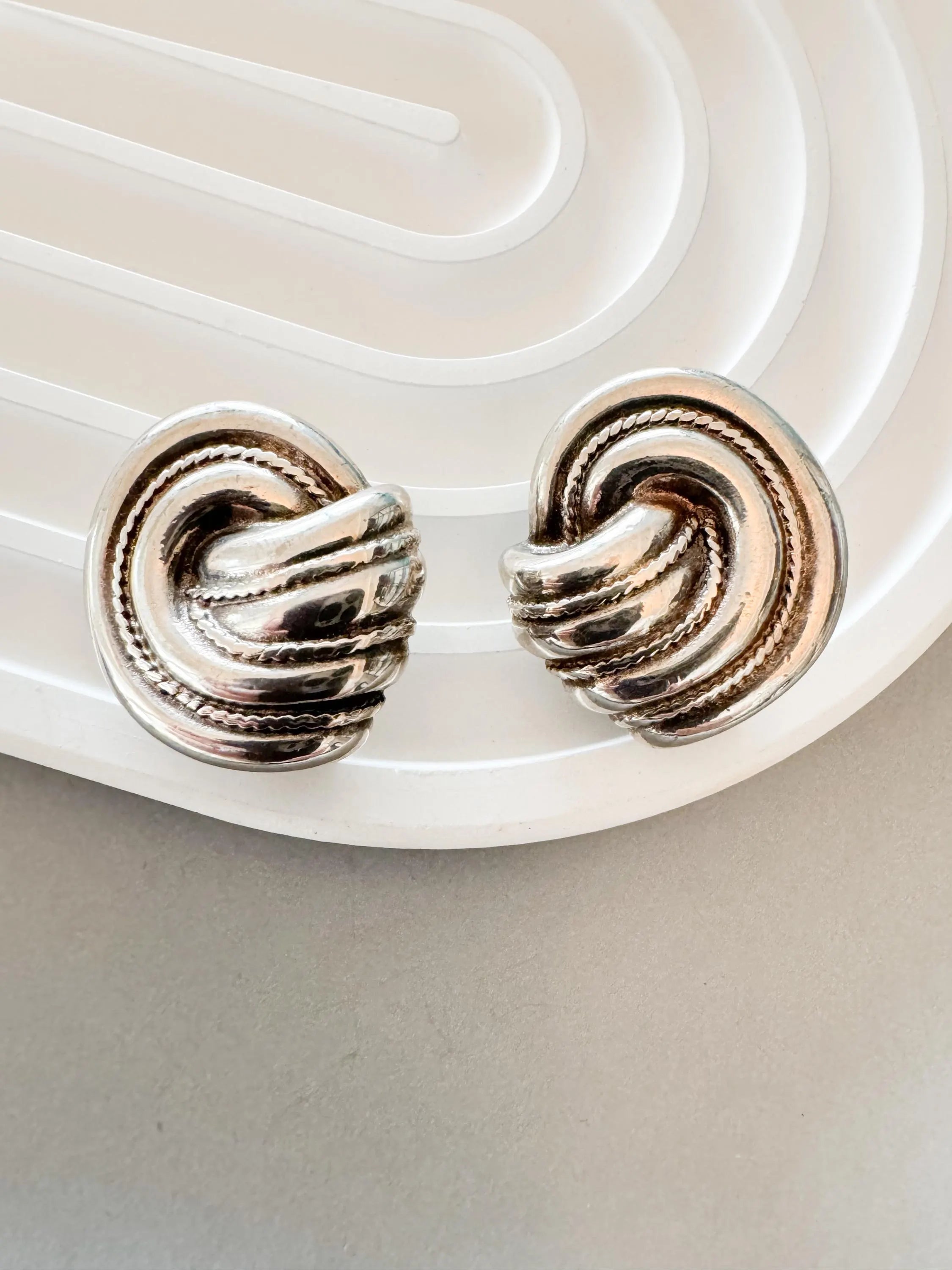 Vintage Givenchy Earrings, Givenchy twisted Earrings, Clip on Earrings, fashion earrings, Cute Earrings, Wedding Earrings, Gift for her