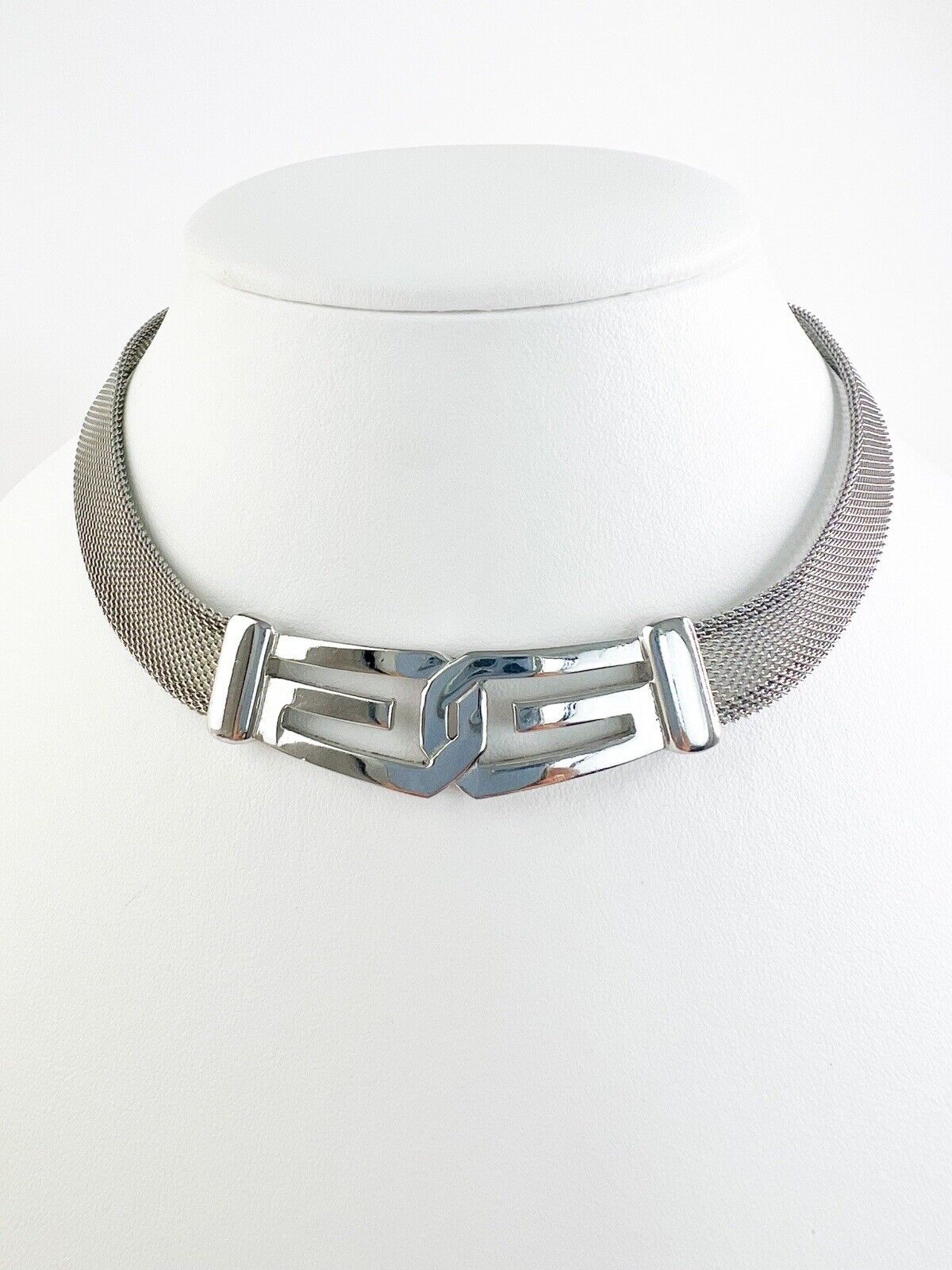 Givenchy Silver Tone 1977 Choker Necklace Vintage Extremely rare collectible