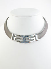 Givenchy Silver Tone 1977 Choker Necklace Vintage Extremely rare collectible