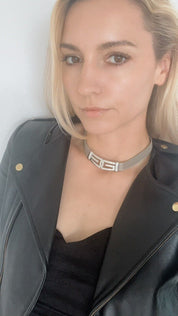 Givenchy Silver Tone 1977 Choker Necklace Vintage Extremely rare collectible