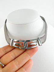 Givenchy Silver Tone 1977 Choker Necklace Vintage Extremely rare collectible
