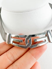 Givenchy Silver Tone 1977 Choker Necklace Vintage Extremely rare collectible