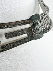 Givenchy Silver Tone 1977 Choker Necklace Vintage Extremely rare collectible