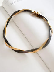 Vintage Givenchy Necklace, Vintage Choker Gold, Chain Necklace Gold, Gift for her, Personalized Gifts, Braided Snake Chain Jewelry for Women